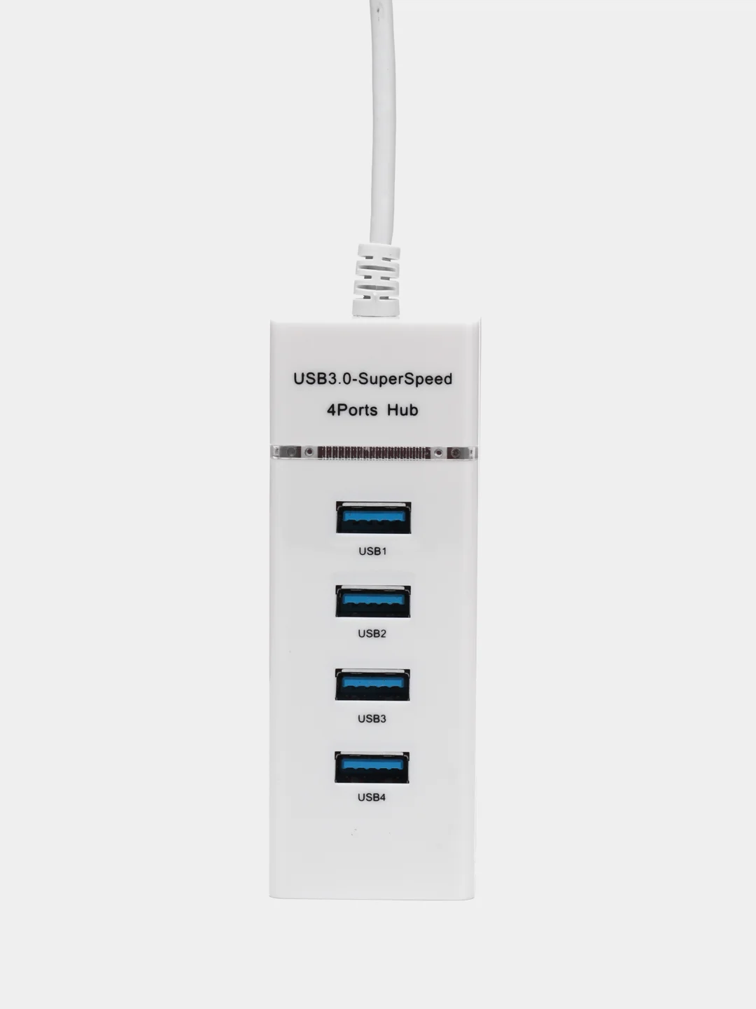 Белый usb хаб на 4 порта USB 3.0 для ноутбука