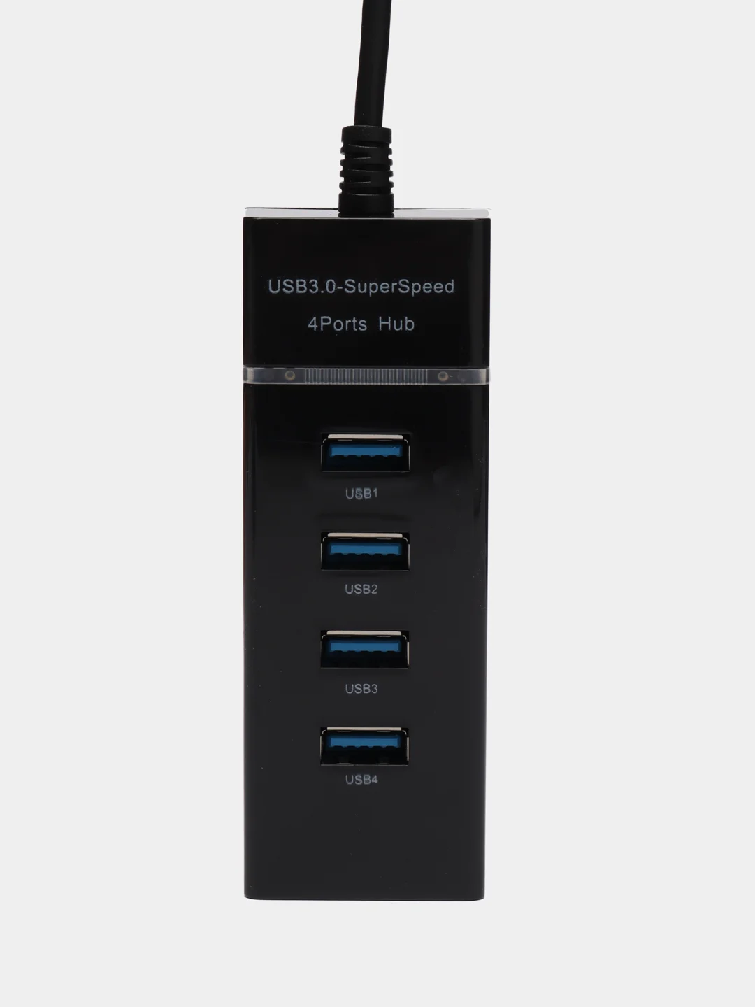 Черный usb хаб на 4 порта USB 3.0 для ноутбука
