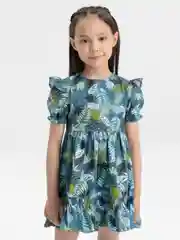 Зеленый платье детское, со шлейфом