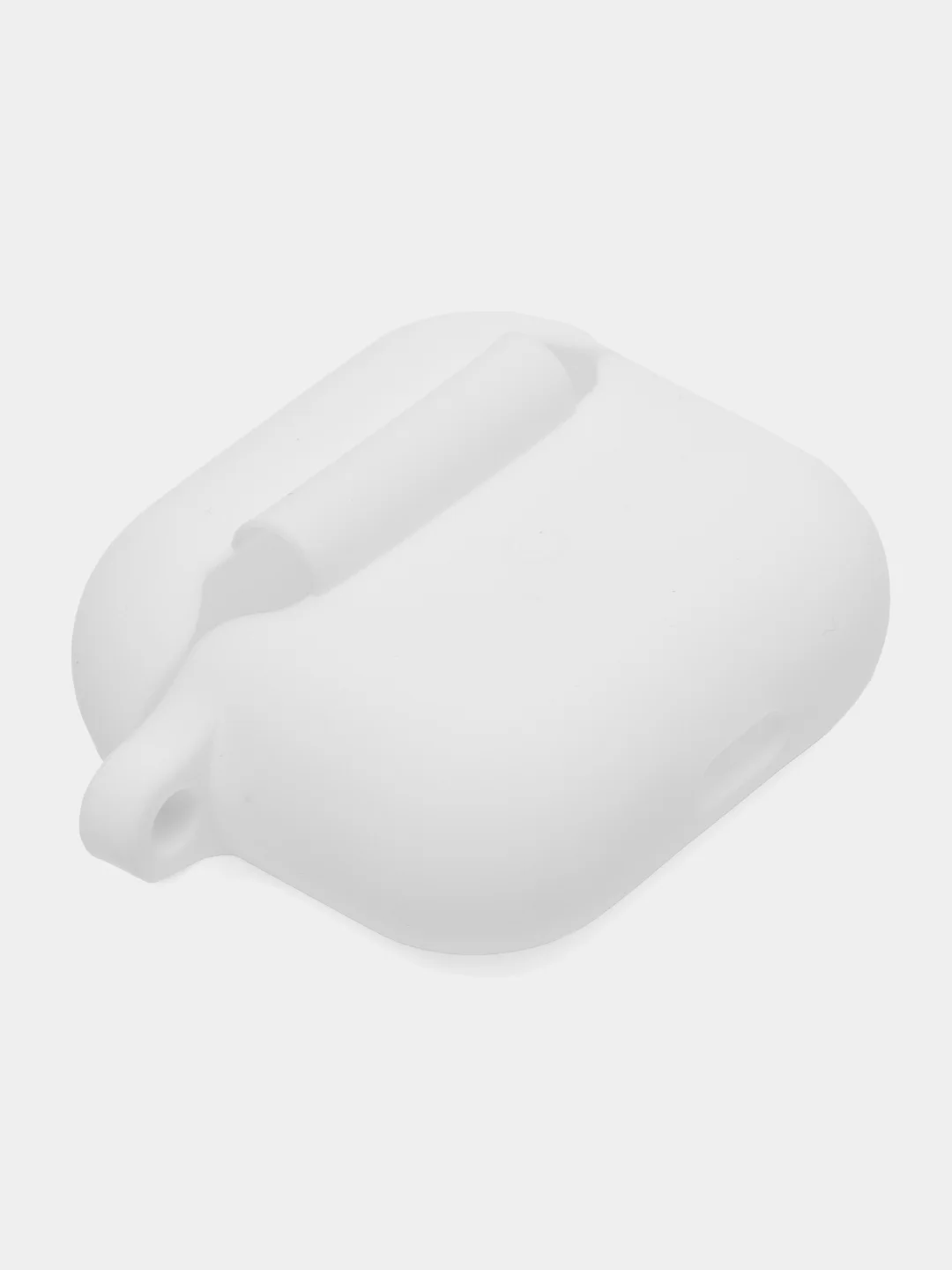Белый силиконовый чехол для Apple AirPods 3 поколения 2021 (с карабином)