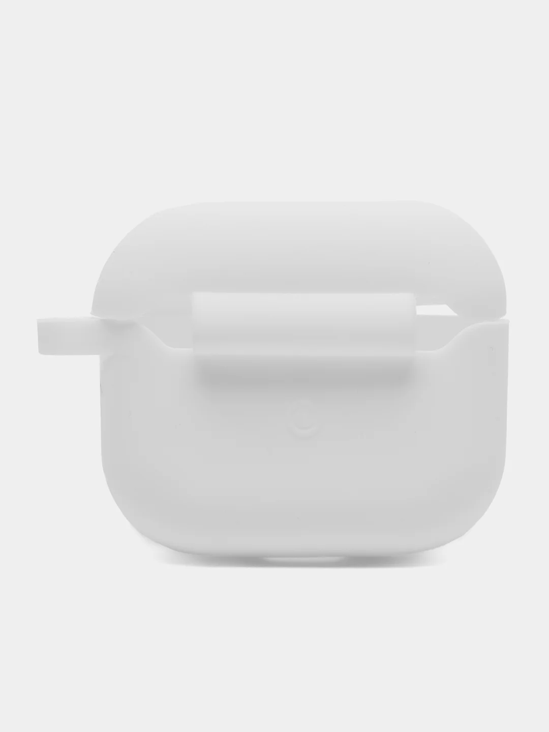 Белый силиконовый чехол для Apple AirPods 3 поколения 2021 (с карабином)