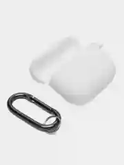 Белый силиконовый чехол для Apple AirPods 3 поколения 2021 (с карабином)