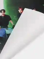 Зеленый плакат Кпоп Stray Kids K-POP Стрей Кидс