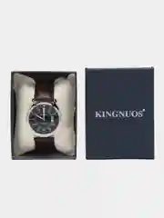 Коричневый мужские наручные часы KINGNUOS K-1860, в подарочной упаковке