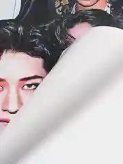 Желтый плакат Кпоп Stray Kids K-POP Стрей Кидс