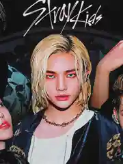 Желтый плакат Кпоп Stray Kids K-POP Стрей Кидс