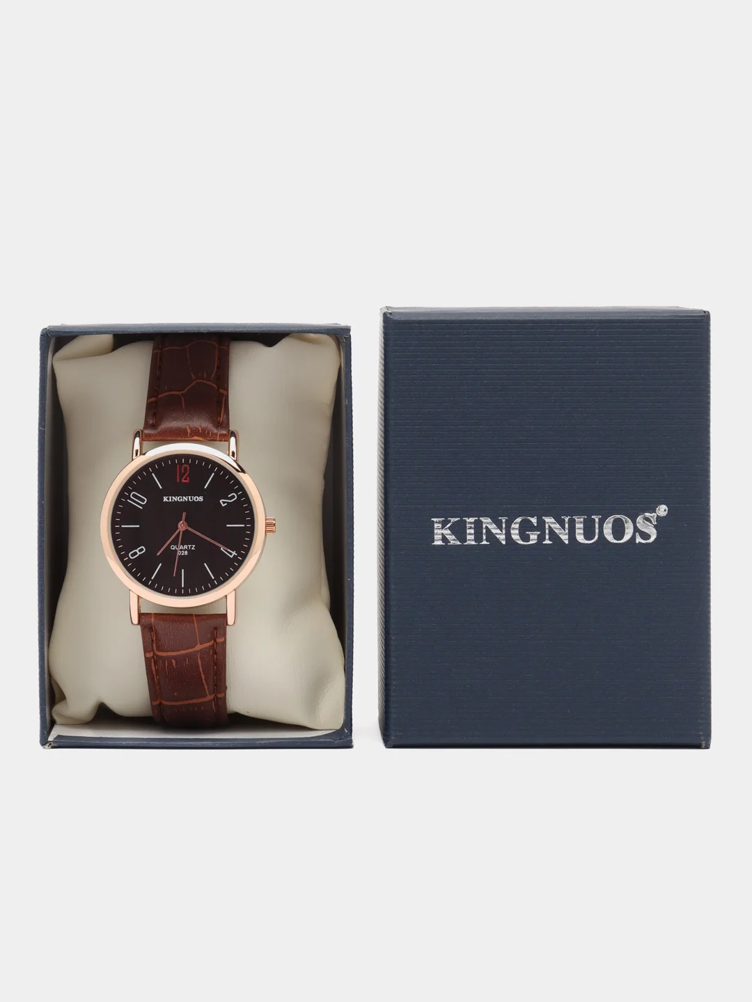 Бронзовый мужские наручные часы KINGNUOS K-028, в подарочной упаковке