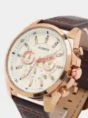 Коричневый мужские наручные часы Ochstin 6065A с хронографом в подарочной упаковке