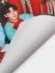 Багровый плакат Кпоп Stray Kids K-POP Стрей Кидс