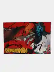 Индиго плакат по аниме "Человек-бензопила" (Chainsaw man)