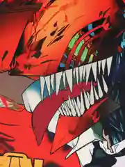 Индиго плакат по аниме "Человек-бензопила" (Chainsaw man)