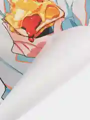 Белый плакат по аниме "Человек-бензопила" (Chainsaw man)