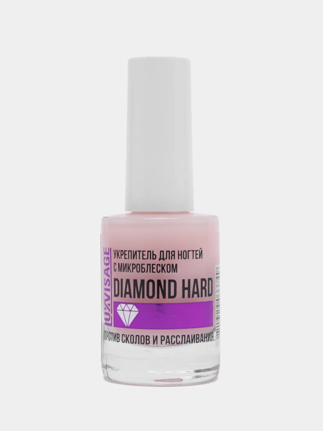Лак укрепитель для ногтей с микроблеском Luxvisage Diamond Hard, от сколов и расслаивания