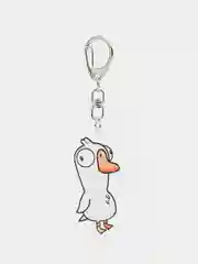 Белый брелок Goose Goose Duck, "Гусь Утка"