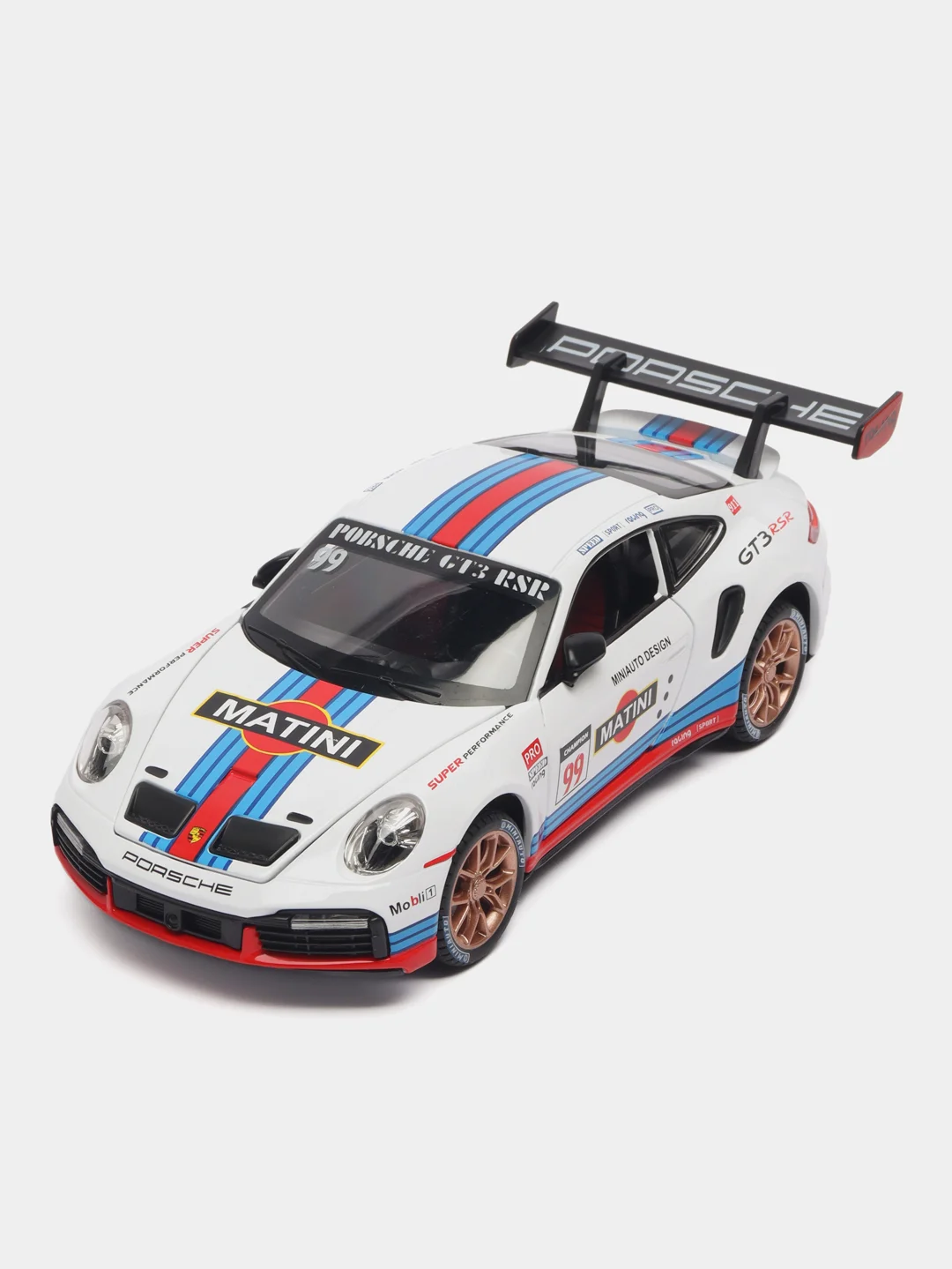 Синий металлическая машинка Mini Auto 1:24 Porsche 911 GT3 RSR 2420B