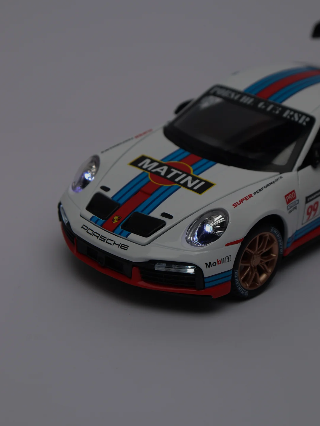 Синий металлическая машинка Mini Auto 1:24 Porsche 911 GT3 RSR 2420B