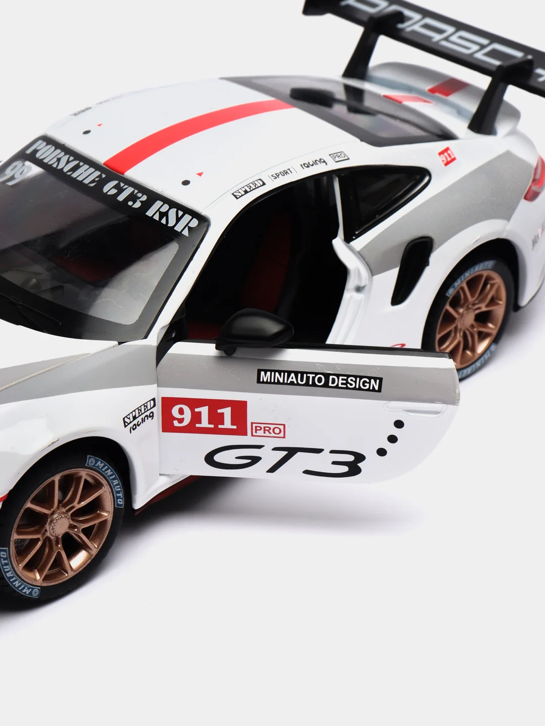 Красный металлическая машинка Mini Auto 1:24 Porsche 911 GT3 RSR 2420B