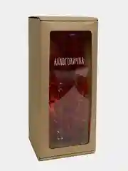 Бокал для вина в картонной коробке, с гравировкой "Алкоголичка", 590 мл