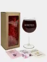 Бокал "Антистресс", с гравировкой, под красное вино