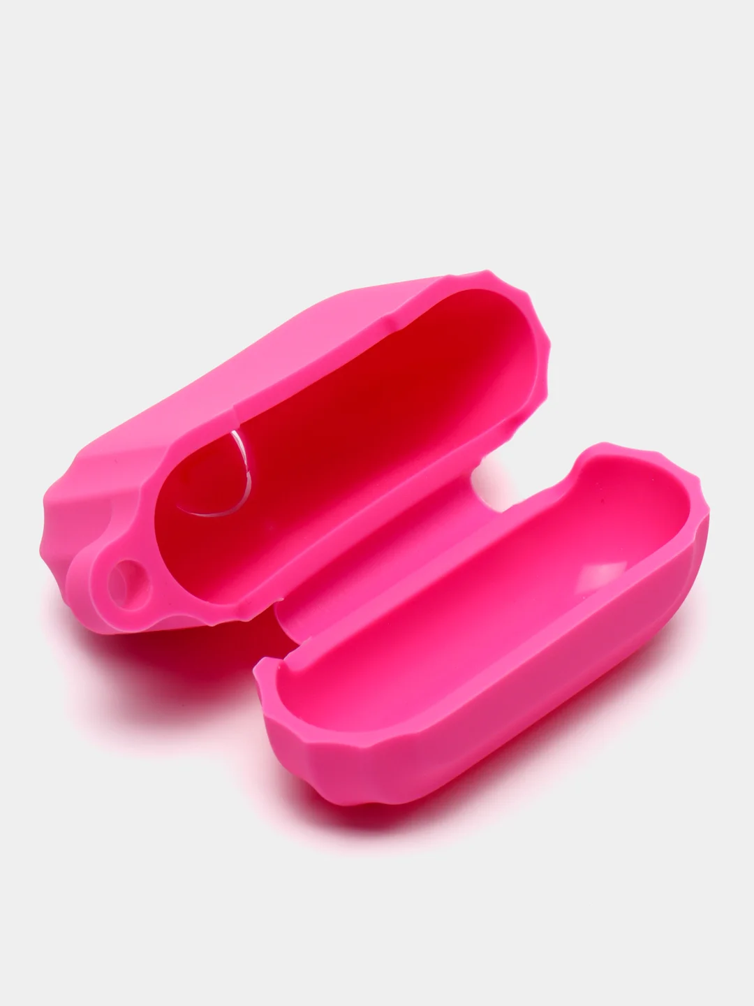 Фуксия чехол для наушников AirPods 1, 2, AirPods Pro, с брелоком, c карабином, силиконовый
