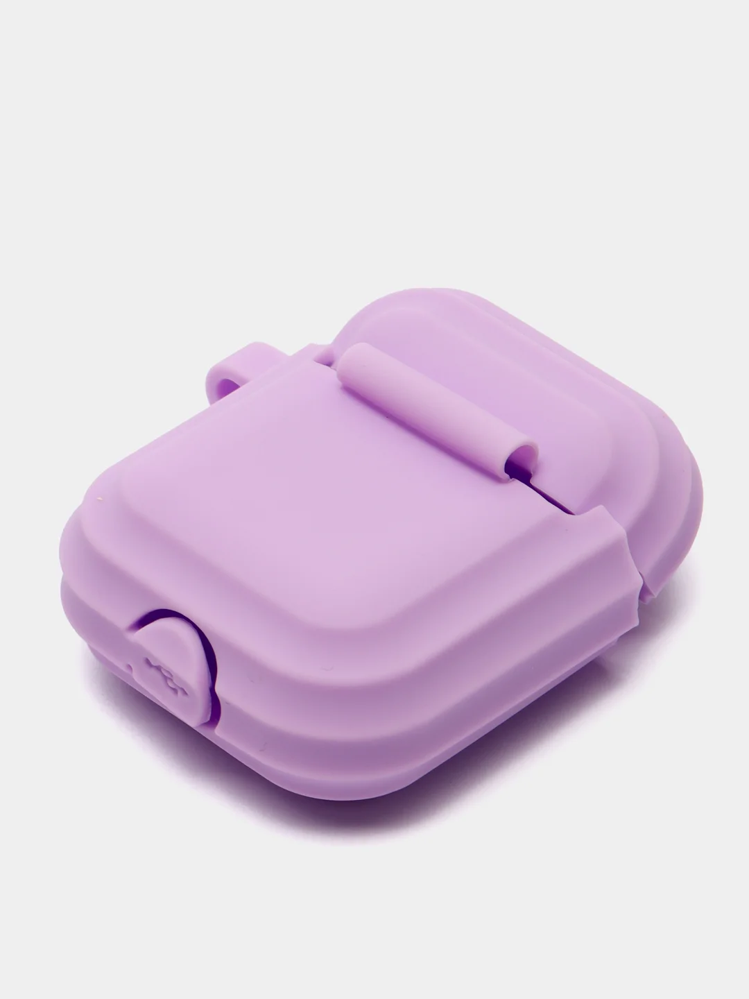 Лавандовый чехол для наушников AirPods 1, 2, AirPods Pro, с брелоком, c карабином, силиконовый