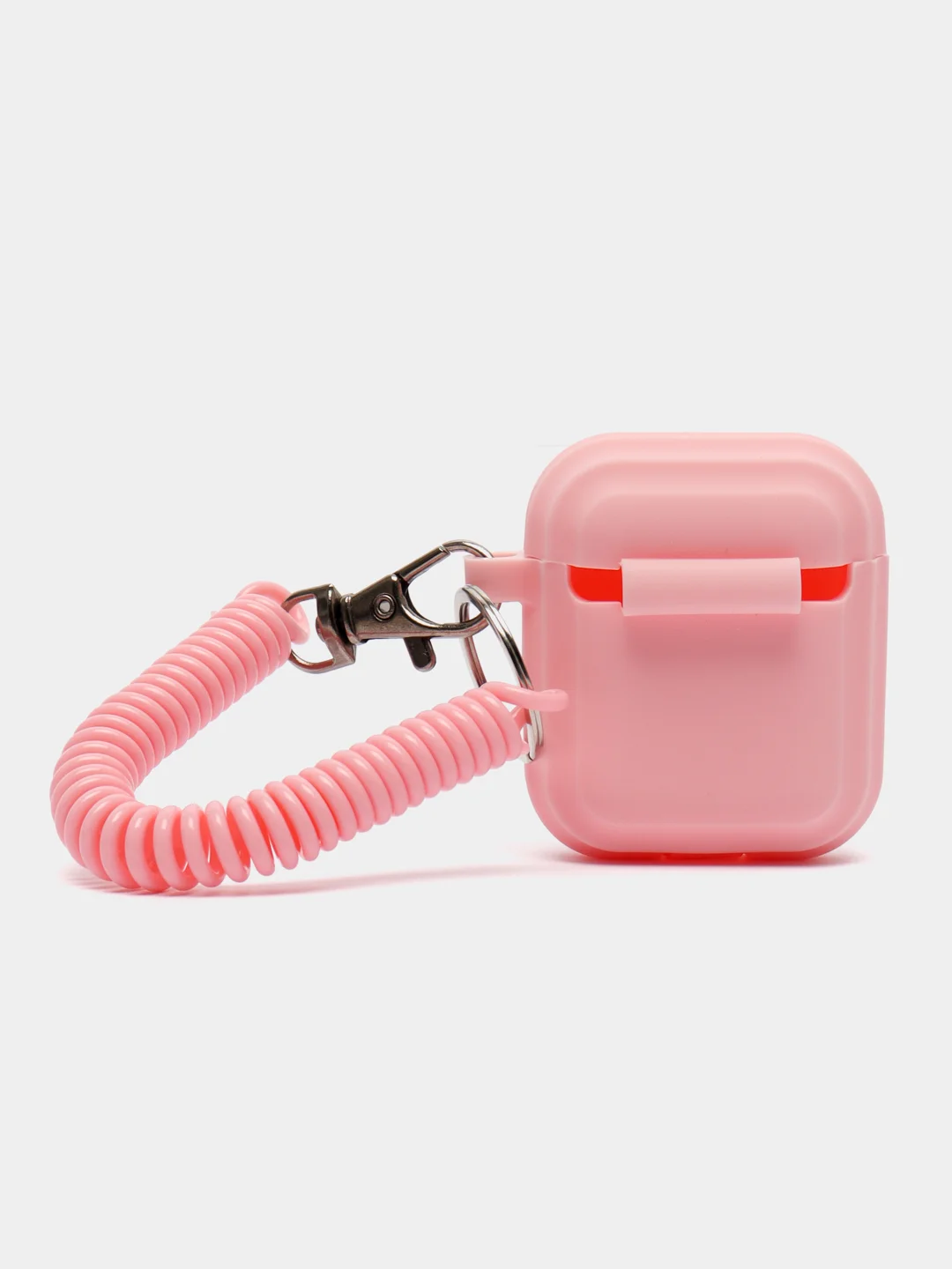 Лавандовый чехол для наушников AirPods 1, 2, AirPods Pro, с брелоком, c карабином, силиконовый