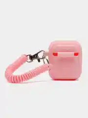 Лавандовый чехол для наушников AirPods 1, 2, AirPods Pro, с брелоком, c карабином, силиконовый