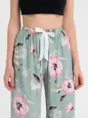 Бирюзовый брюки женские палаццо, кюлоты