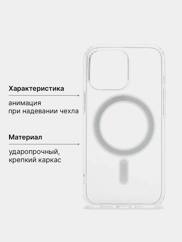 Чехол magsafe для iPhone, Анимация на экране, на айфон 14, 14 Pro Max, 15, 15 Plus магсейф