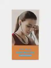 Черный наушники беспроводные, гарнитура спортивные с ободком Bluetooth на шею