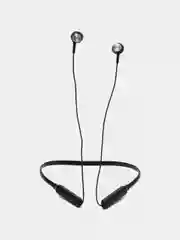 Черный наушники беспроводные, гарнитура спортивные с ободком Bluetooth на шею