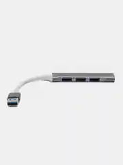 Серый хаб-концентратор usb hub 3.0, разветвитель на 4 порта