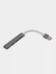 Серый хаб-концентратор usb hub 3.0, разветвитель на 4 порта