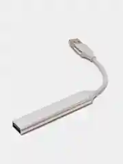 Серебряный хаб-концентратор usb hub 3.0, разветвитель на 4 порта