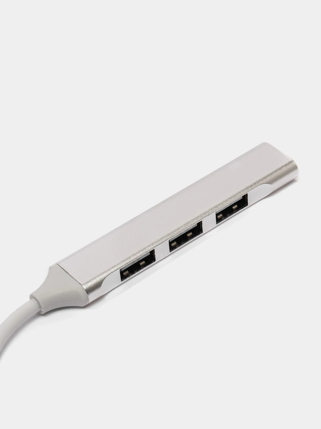 Серебряный хаб-концентратор usb hub 3.0, разветвитель на 4 порта