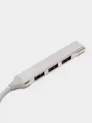 Серебряный хаб-концентратор usb hub 3.0, разветвитель на 4 порта