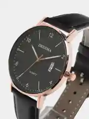 Золотой мужские наручные часы Dedima D-185, с календарём, в подарочной упаковке