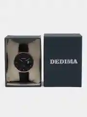 Золотой мужские наручные часы Dedima D-185, с календарём, в подарочной упаковке