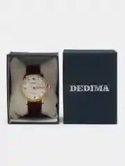 Белый женские наручные часы Dedima D-160, с календарём, в подарочной упаковке