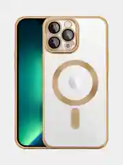 Золотой чехол MagSafe (МагСейф) для iPhone (Айфон) 11, 12, 13, 14, Pro, Pro Max, силиконовый