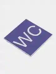 Табличка "WC", клейкая основа, цвет сине-белый, 6 х 6 см