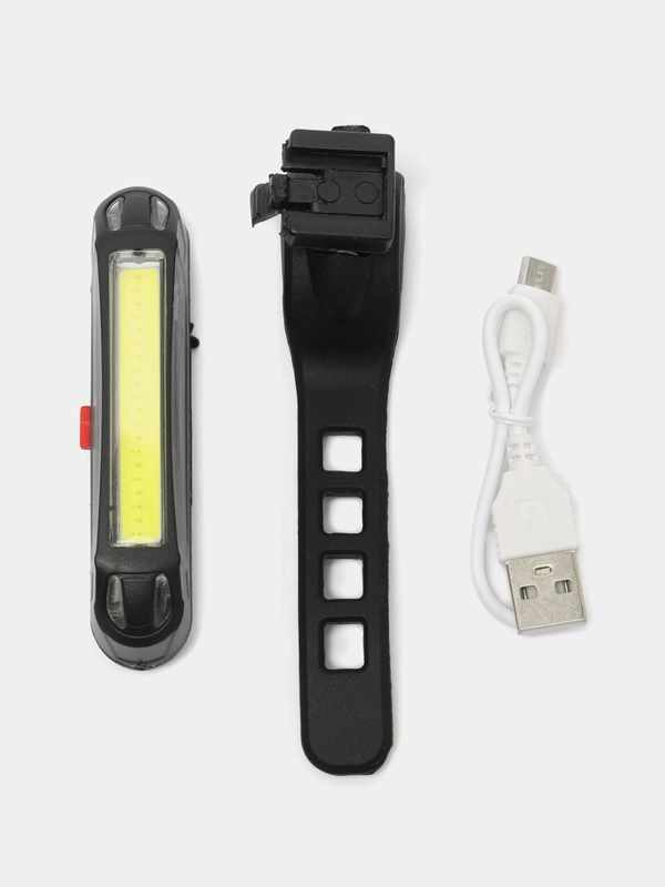 Фонарь велосипедный светодиодный, USB, с аккумулятором