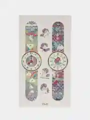 Разноцветный переводная татуировка-часы, 12*7 см