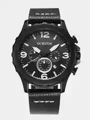Черный мужские наручные часы Ochstin 6077B с хронографом в подарочной упаковке