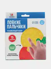 Разноцветный развивающая игрушка "Ловкие пальчики": popit пазлы и карточки с заданиями
