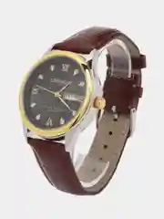 Хром наручные часы мужские KINGNUOS K-1856 с календарем, в подарочной упаковке