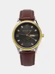 Хром наручные часы мужские KINGNUOS K-1856 с календарем, в подарочной упаковке