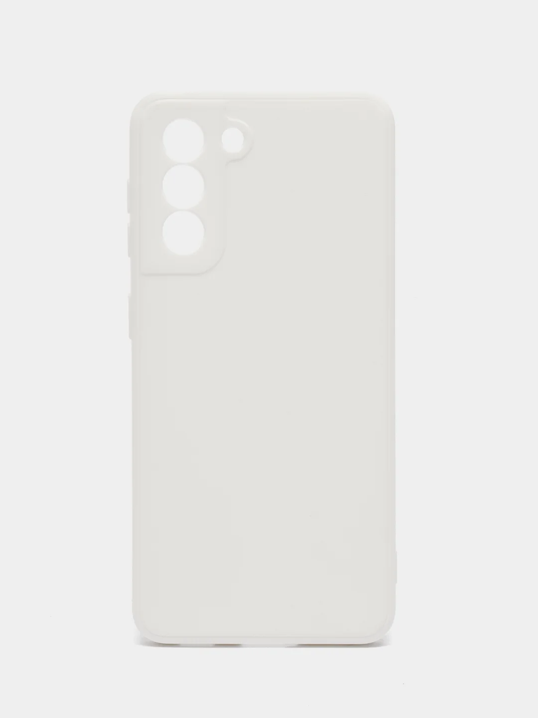 Белый чехол Samsung Galaxy S21, Самсунг Галакси С21 прозрачный силиконовый