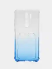 Светло-синий чехол для Xiaomi Redmi Note 8 Pro , прозрачный , с карманом для карты