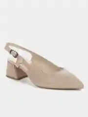 Бежевый меланж туфли открытые на каблуке женские летние BETSY